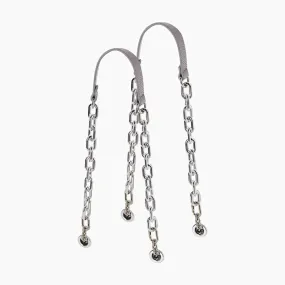 Asas largas maxi cadena plata