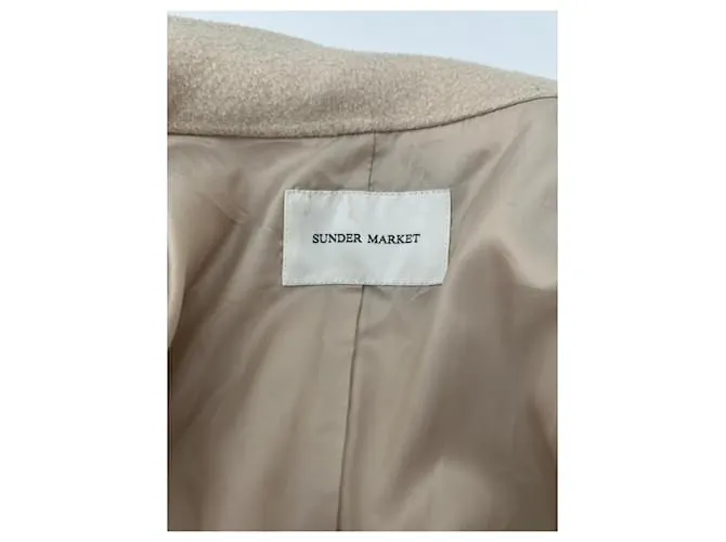 Autre Marque NO FIRMADO / UNSIGNED  Abrigos T.FR Talla Única Lana Beige 