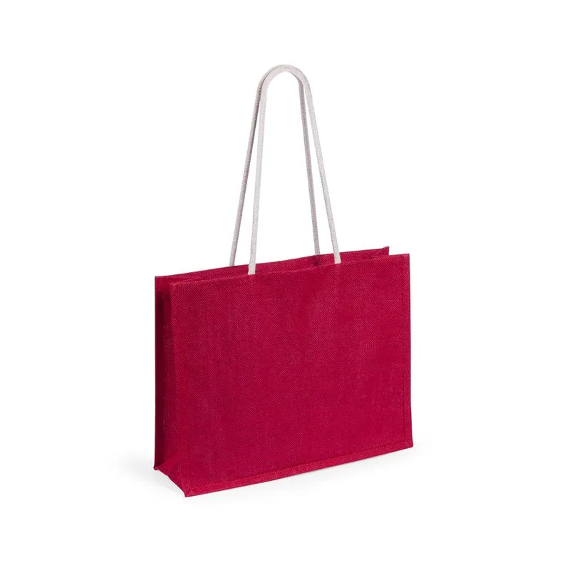 Bolsa de yute publicitaria con asas largas Hintol