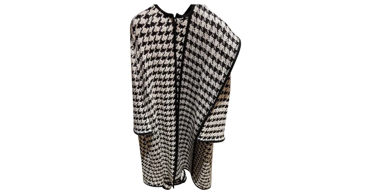 Carolina Herrera Abrigos, Ropa de calle Negro Blanco 