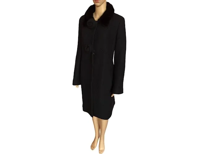 GEORGES RECH Abrigos T.fr 38 Lana Negro 