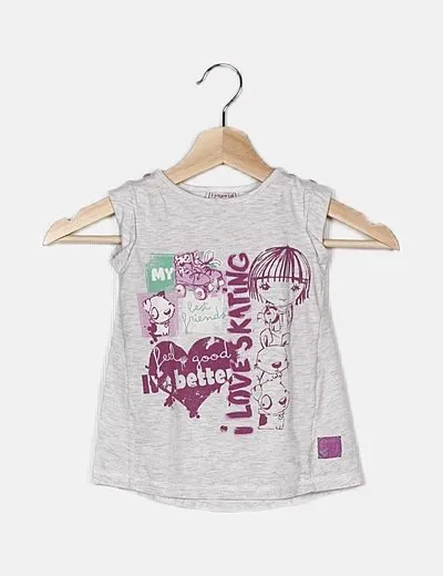 Mayoral Camiseta gris dibujo