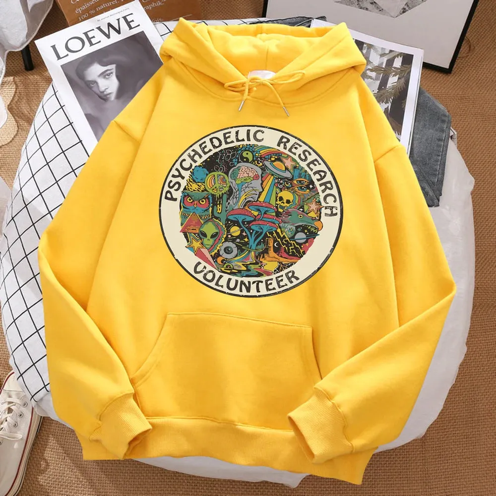 Sudadera Psicodélica, Colorida y Cálida para Hombre capucha, Ajuste Sencillo y Oversize